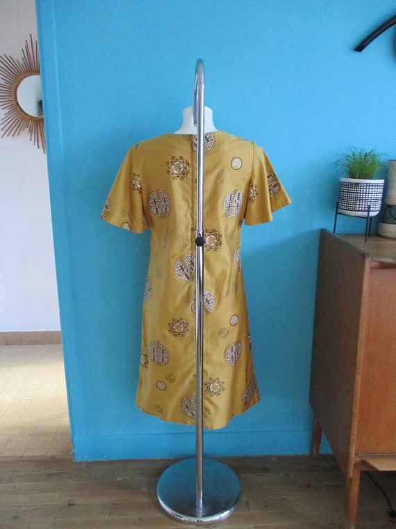 Vintage Inspired Golden Tiki Dress
