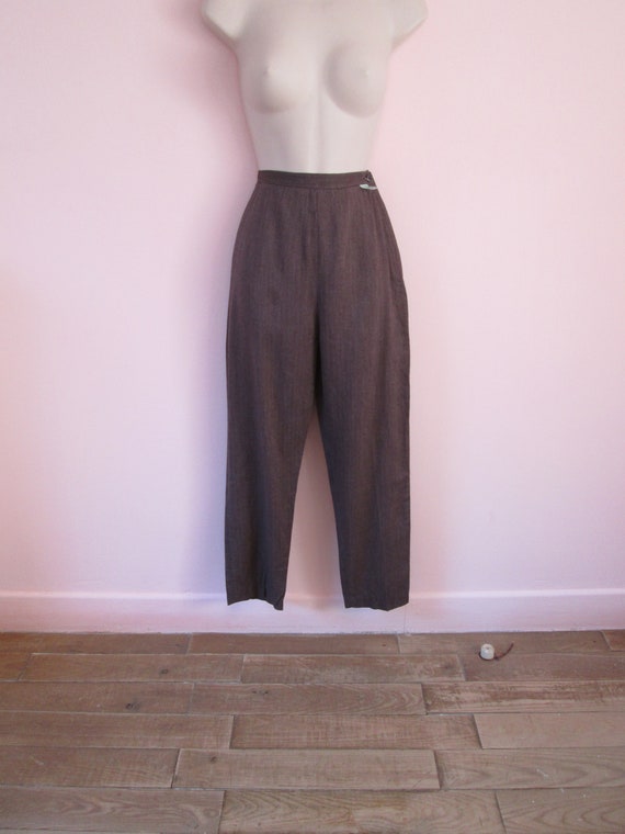 Fantastic Vintage 1950s 50s Cedar Brown Gabardine… - image 2