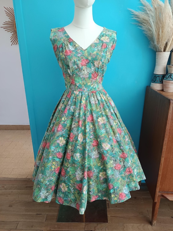 1950s Betsy Blooming Bliss Dress / Vintage 50s Co… - image 4