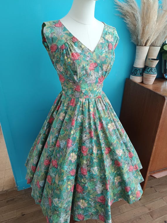 1950s Betsy Blooming Bliss Dress / Vintage 50s Co… - image 8