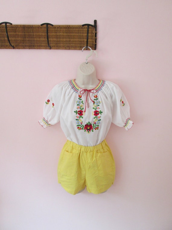 Darling Vintage 1950s 50s White Sheer Blouse Shirt