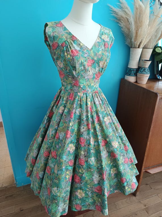 1950s Betsy Blooming Bliss Dress / Vintage 50s Co… - image 9