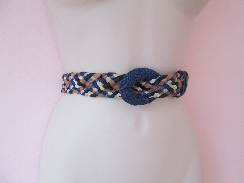 1930s Ravishing Raffia Ribbon Belt / Deadstock Vintage 30s White ...