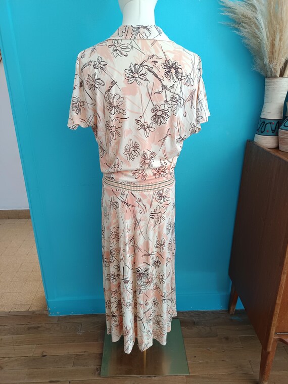 1940s Blooming Bombshell Dress / Vintage 40s Ivor… - image 10