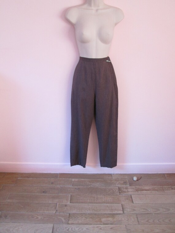 Fantastic Vintage 1950s 50s Cedar Brown Gabardine… - image 4
