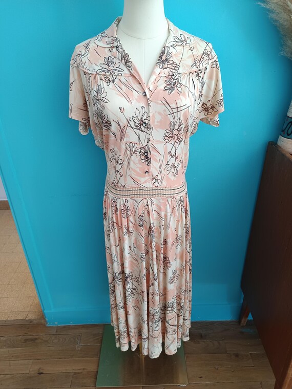 1940s Blooming Bombshell Dress / Vintage 40s Ivor… - image 2