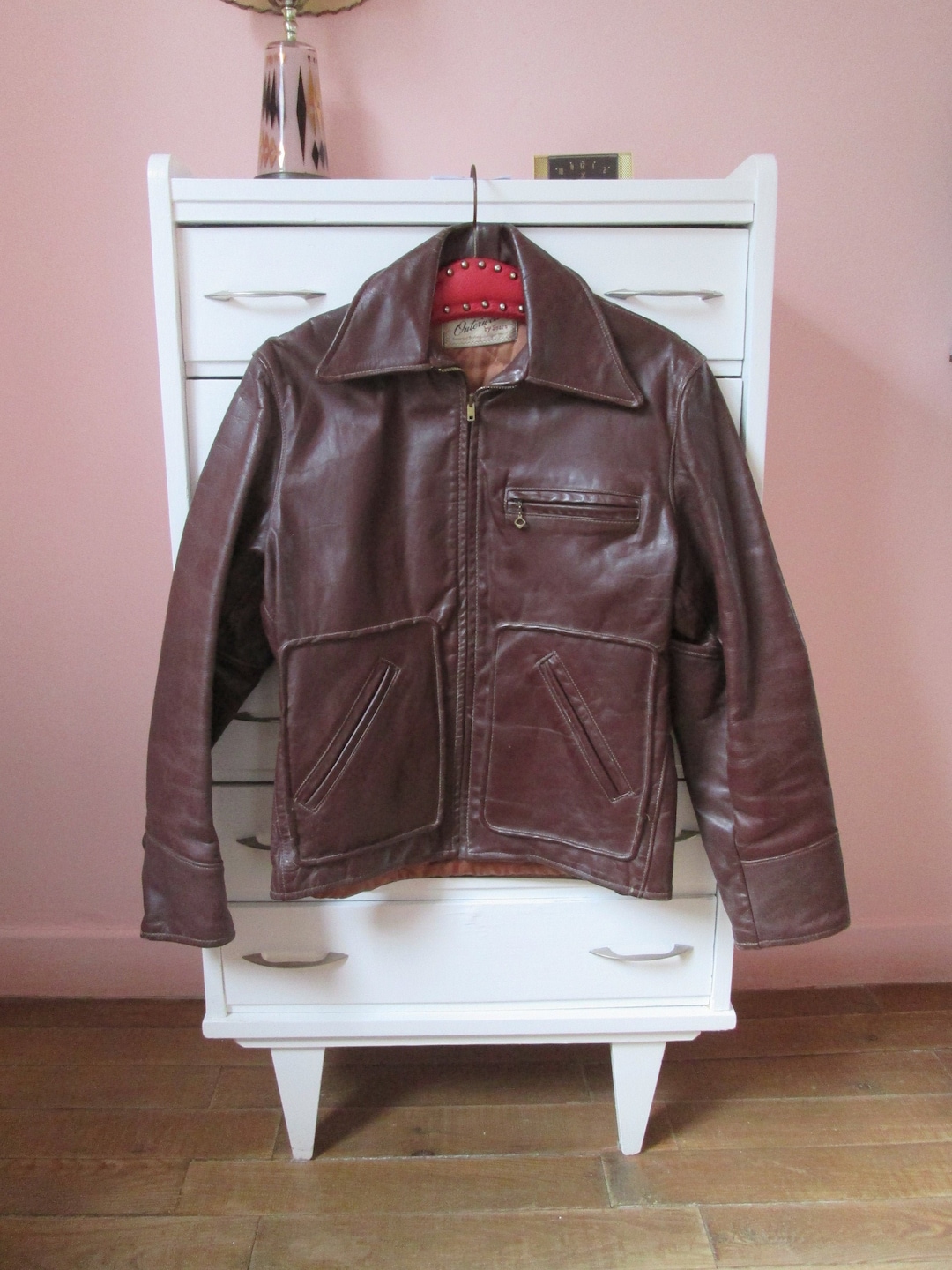 1940s 1950s Side Buckle Motorcycle Gang Jacket Ll Vintage 40s Etsy