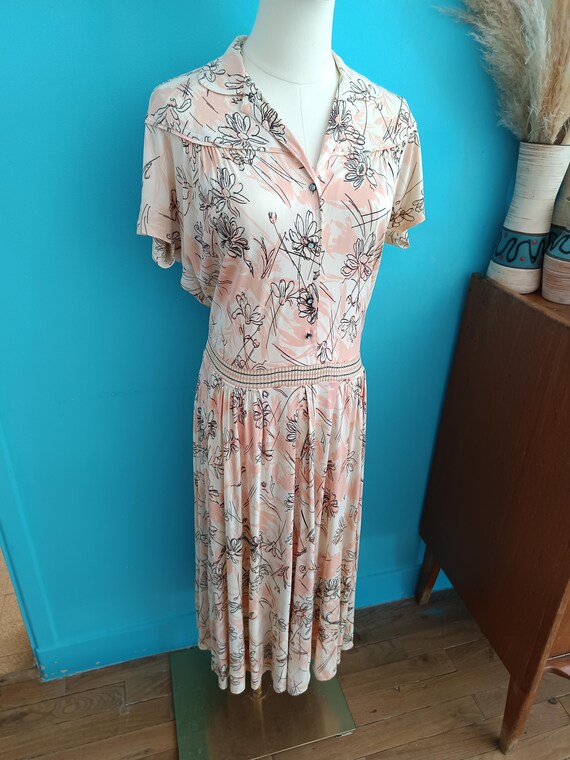 1940s Blooming Bombshell Dress / Vintage 40s Ivor… - image 8