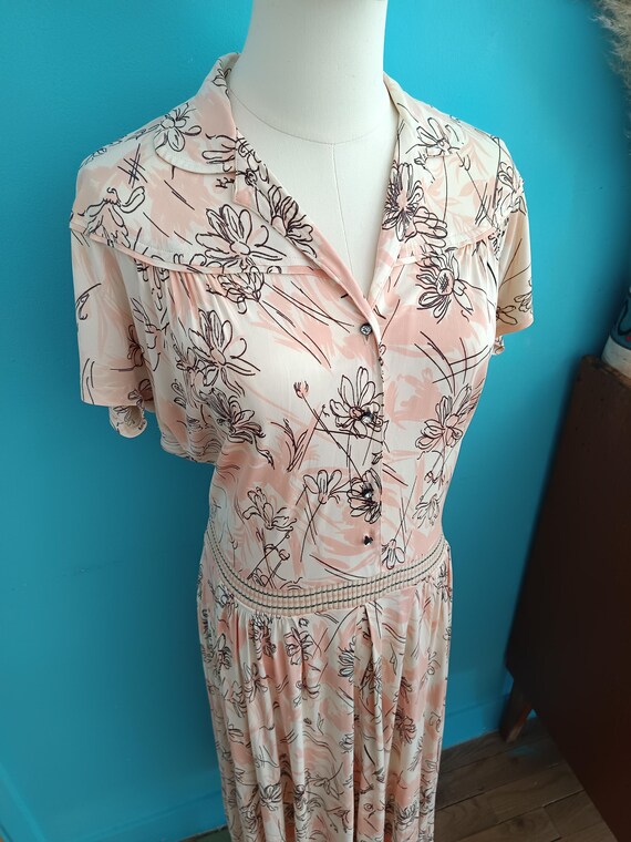 1940s Blooming Bombshell Dress / Vintage 40s Ivor… - image 7