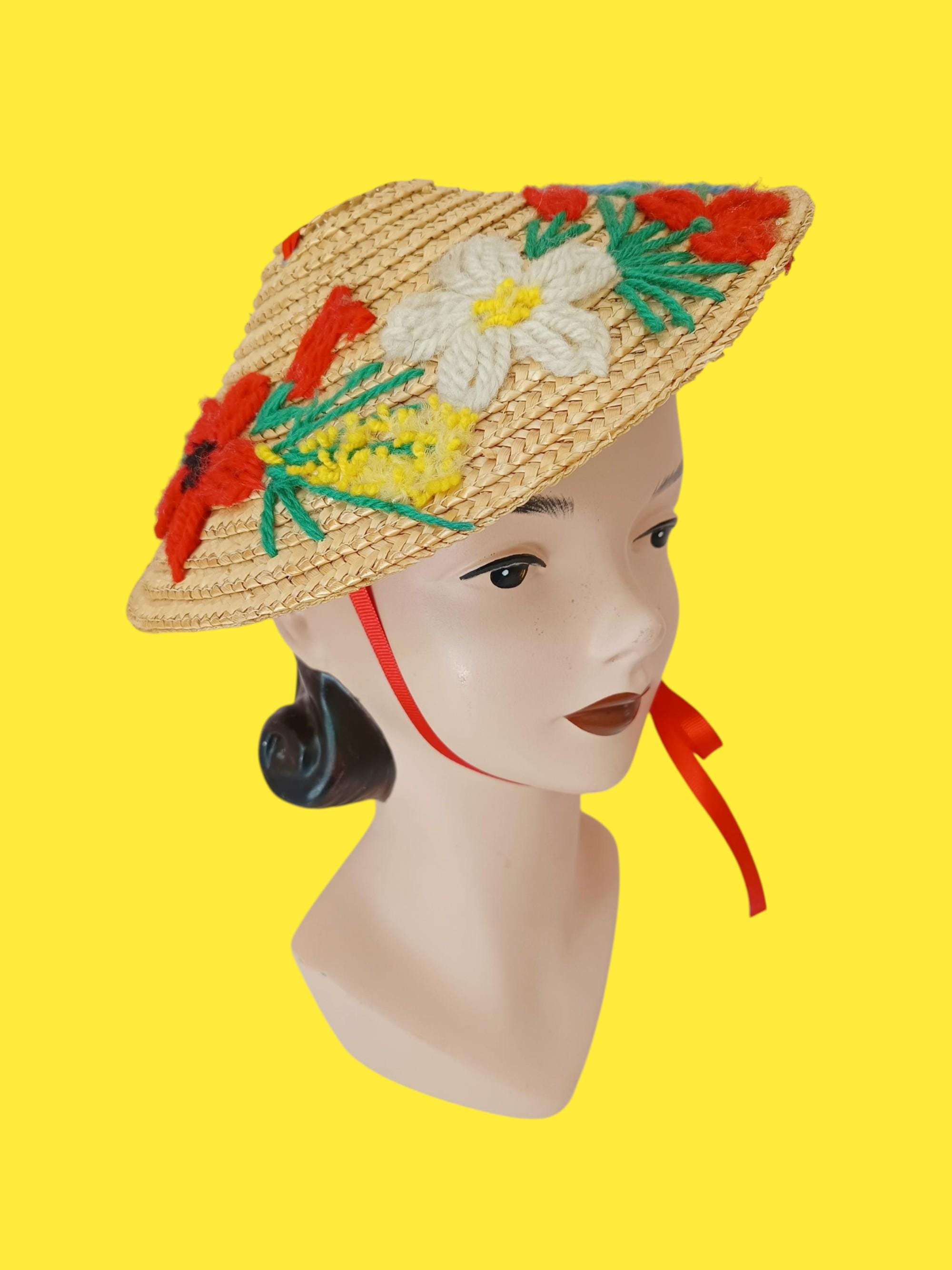 1940s Fabulous French Riviera Hat / Vintage 40s Atomic 