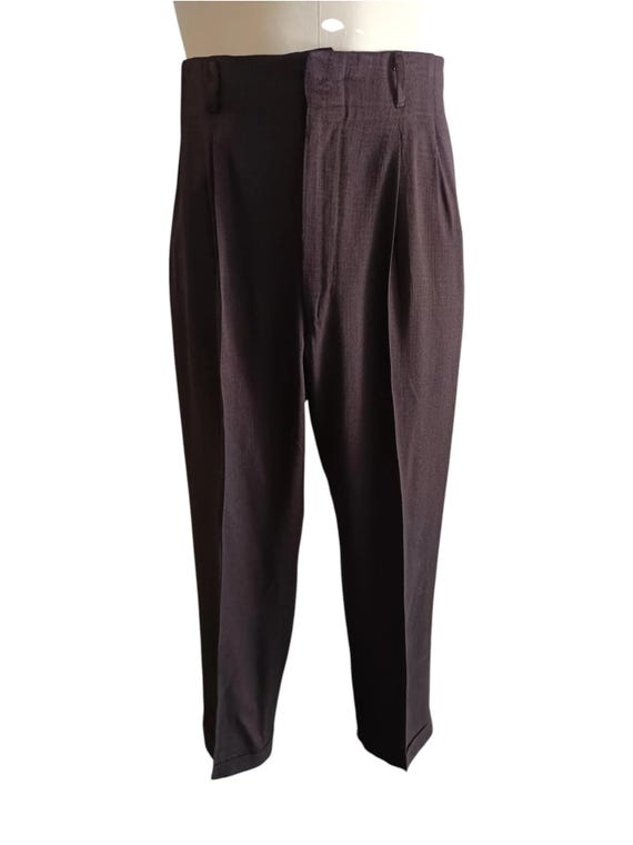 50s rayon gabardine slacks brawn