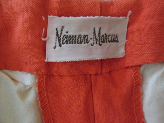 Amazing Vintage 1950s 50s Tangerine Silk Capri Ci… - image 5