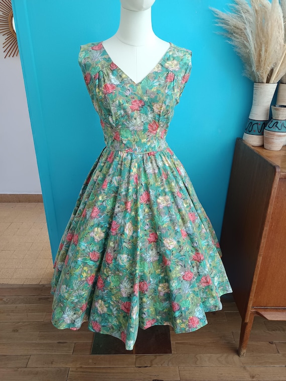 1950s Betsy Blooming Bliss Dress / Vintage 50s Co… - image 3