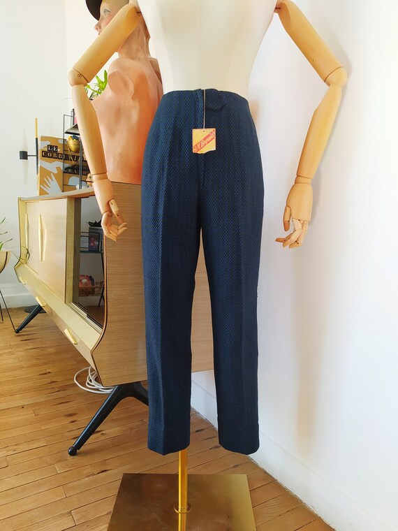 1950s Print Top and Cigarette Pants Set