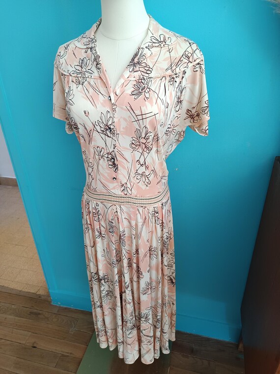 1940s Blooming Bombshell Dress / Vintage 40s Ivor… - image 6