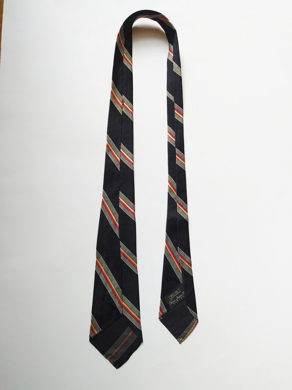 1930s Sidney Smartest Striped Necktie / Vintage 3… - image 9