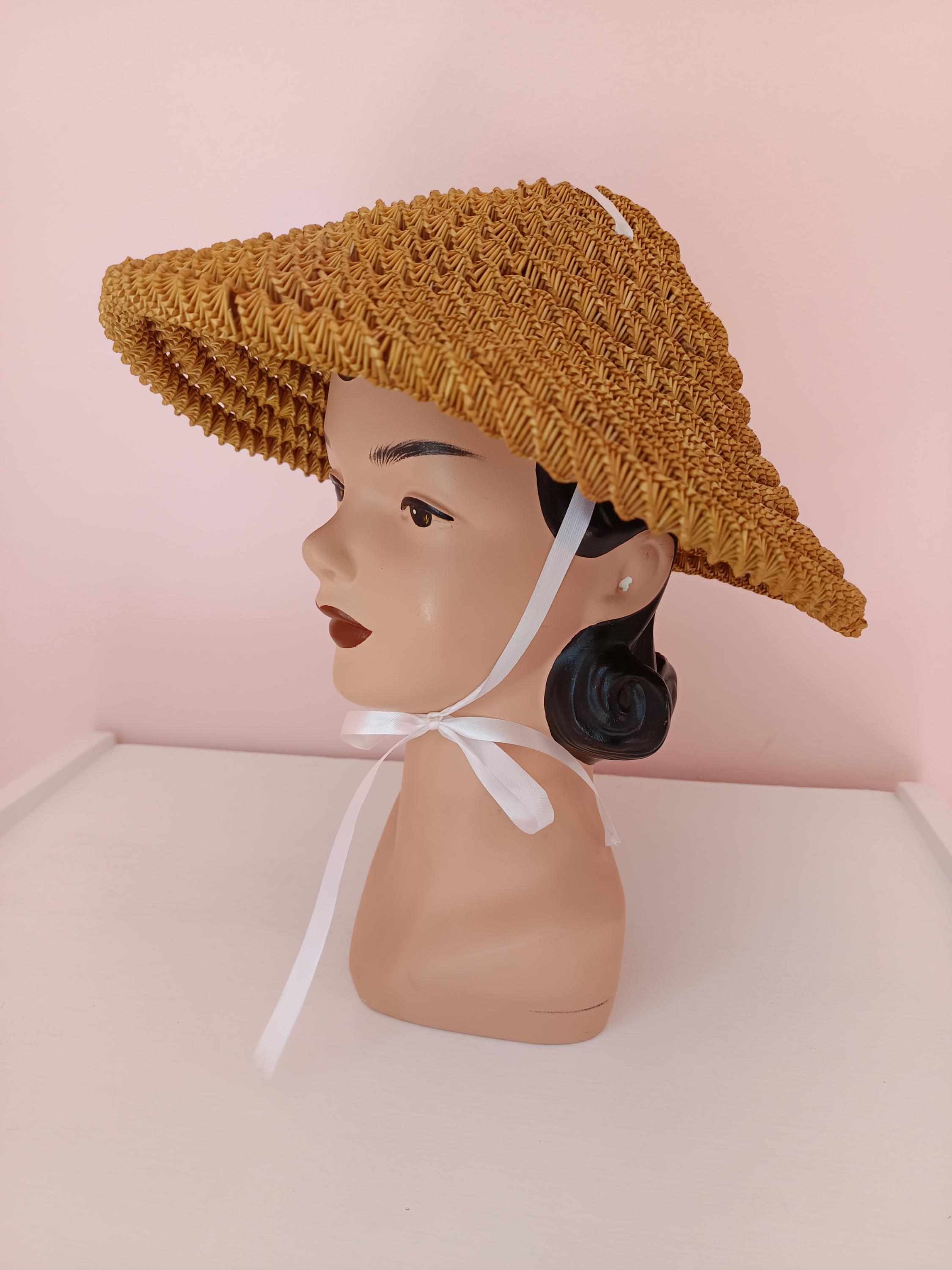 MOSCHINO Vintage Sun / Straw Hat Vintage Sonni San Francisco White Straw Hat – Whatnots  main image 2