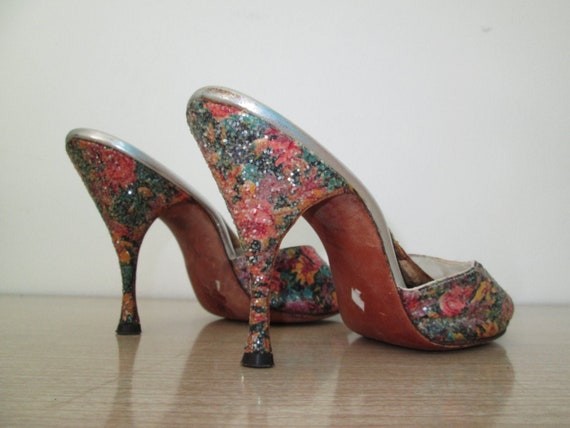 Dazzling Vintage 1950s 50s Sparkly Confetti Glitte