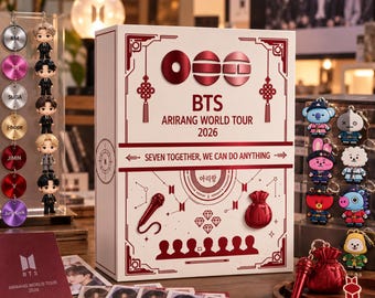 Calendario de Adviento Misterioso ARIRANG de BTS, Set de Regalo con Cuenta Regresiva de 24 Días, Caja de Regalo con 24 Charms Coleccionables