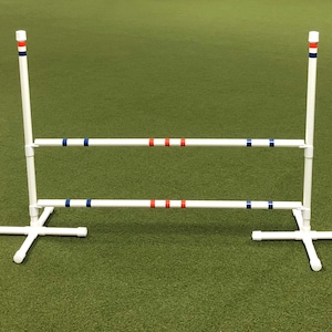 Dog Agility Equipment Training Jump. Pedestal Style independent uprights. Portable, inside, outside, SAFE!!  *Free US Shipping*