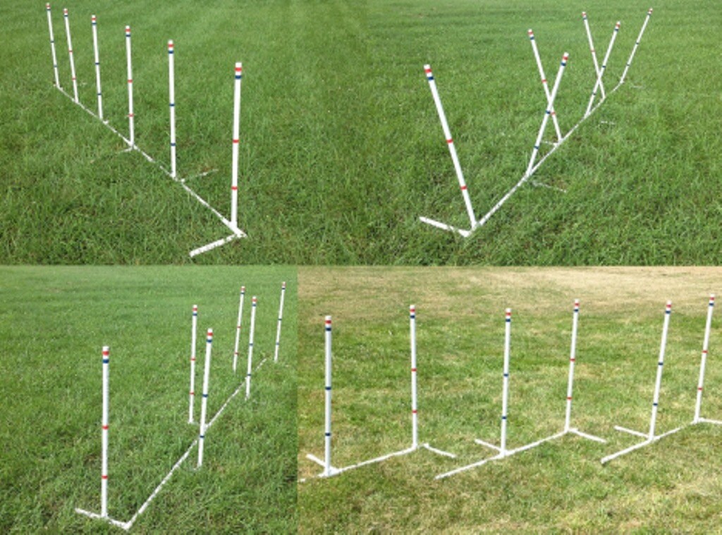 Dog Agility Training Equipment 4-in-1 Dog Agility Weave Poles