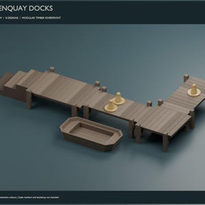 Modular Dock STL Kit with Boat & Accessories | Brackenquay Docks