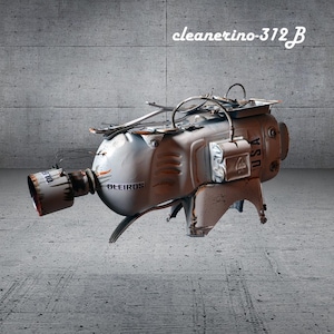 Spaceship Sculpture – Original Handmade Art from Recycled Materials | Cleanerino-312 B – DO LIXO À LUA