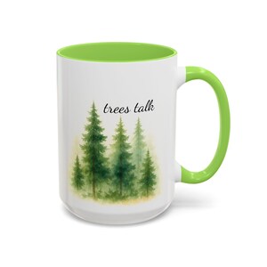 Nature-Inspired Mug, Perfect Gift for Nature Lovers, Trees Talk Design, Eco-Friendly, Great for Birthdays, Home, Lounge. Colorful Mug, 11oz