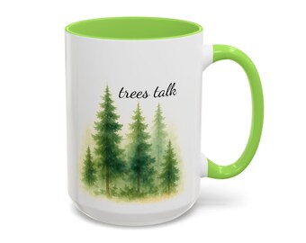 Trees Talk-mugg, naturinspirerad design, miljövänlig present (313 ml)