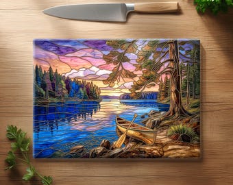 Boundary Waters Canoe Area Wilderness Cutting Board, Minnesota Lake Art