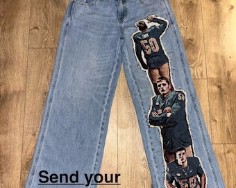 Custom Gameday Tapestry Jeans (Send your own jeans) ***Message me for more details***