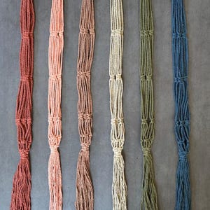 Handmade colorful macrame plant holders