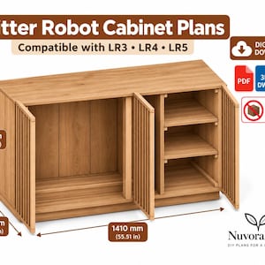 Litter Robot Cabinet Plans, LR3/LR4/LR5, Litter Box Enclosure, DIY Woodworking, Digital Download