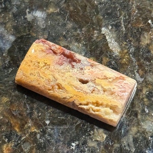 Feather Ridge Plume Agate. Large Cab.