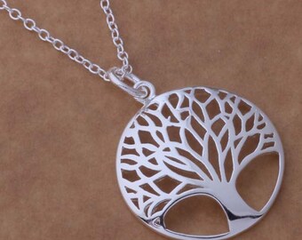 Silver Tree of Life with 18 in Necklace