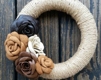 Leather and Jute Wreath