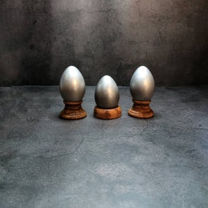 Decorative Easter Eggs, Easter Eggs, Metallic Eggs, Pewter Gilded Eggs image 1