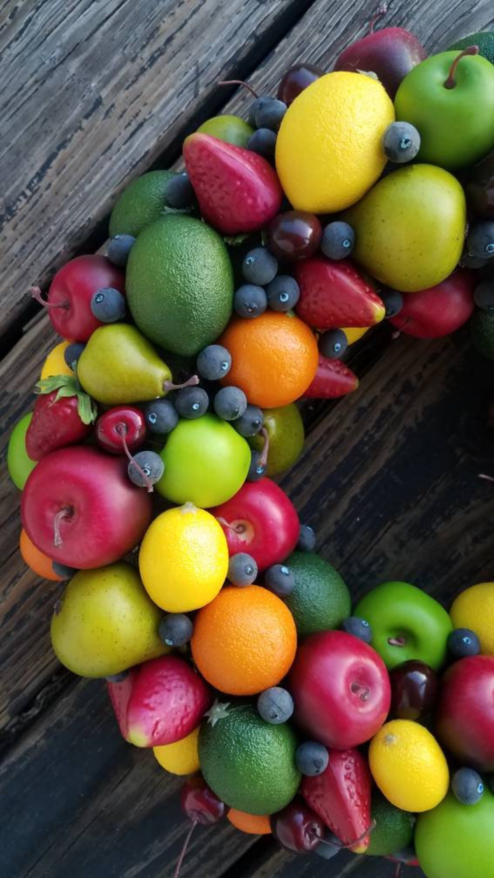 Fruit Wreath Artificial Miniature Fruit Wreath Etsy
