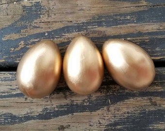 Decorative Easter Eggs, Easter Eggs, Metallic Eggs, Gold Leaf Eggs