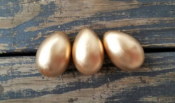 Decorative Easter Eggs, Easter Eggs, Metallic Eggs, Gold Leaf Eggs