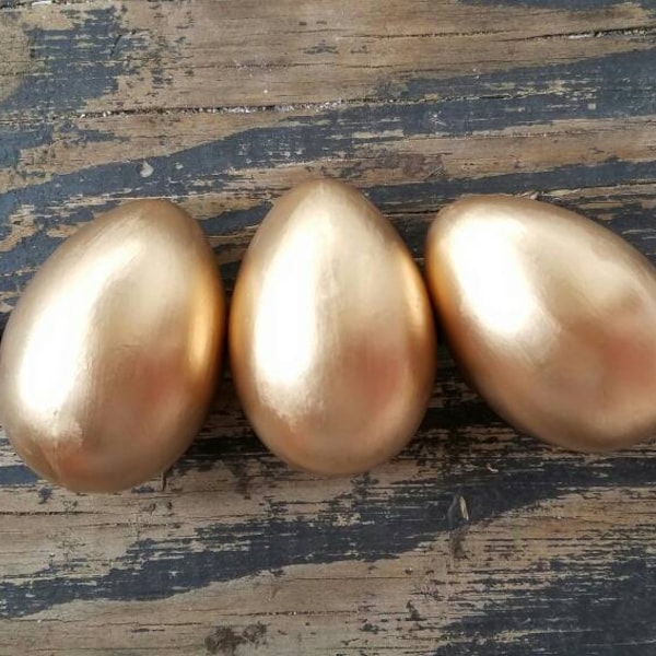 Decorative Easter Eggs, Easter Eggs, Metallic Eggs, Gold Leaf Eggs