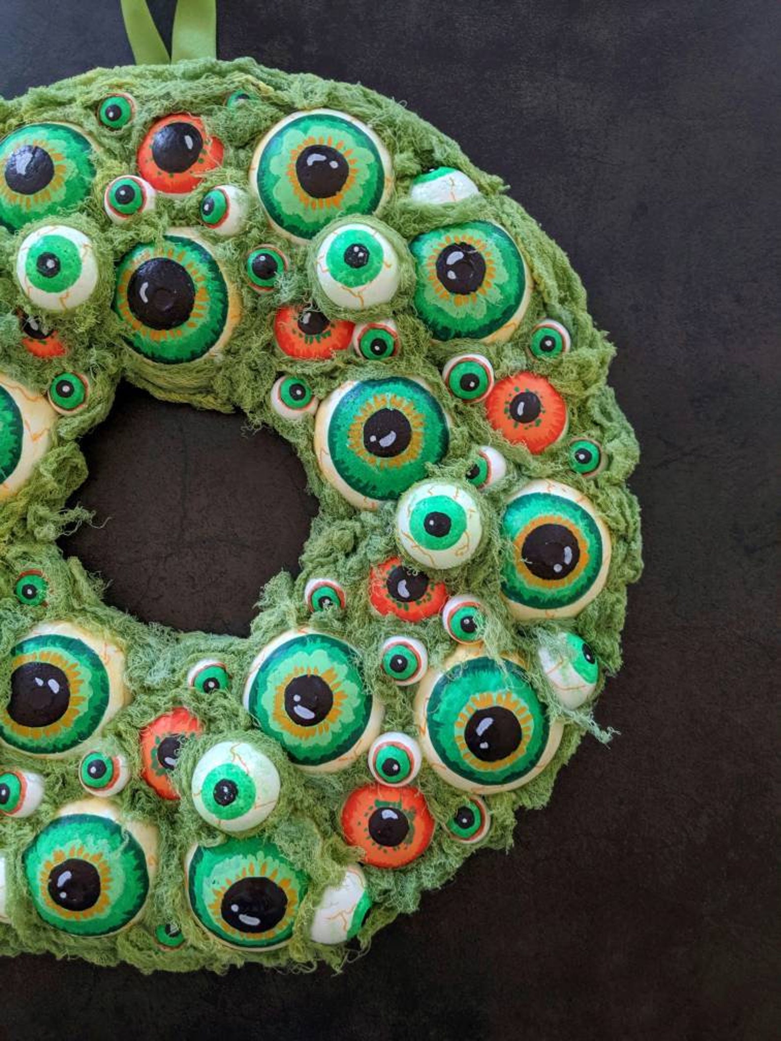 Halloween Wreath Eyeball Wreath Eyeball Halloween Wreath Etsy