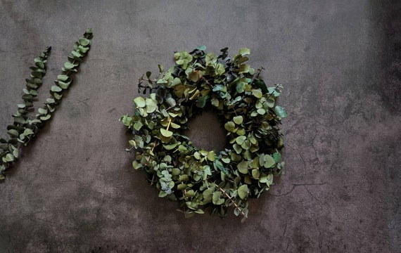Wreath -  Dried Flower Wreath  -  Eucalyptus Wreath - Preserved Eucalyptus Wreath