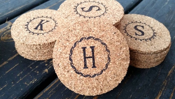 Bulk Cork Coasters, Personalized Bulk Cork Coaster for Wedding Receptions and Parties