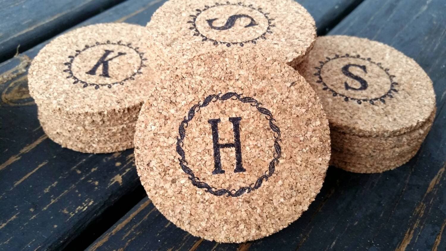 Bulk Cork Coasters, Personalized Bulk Cork Coaster for Wedding Receptions  and Parties