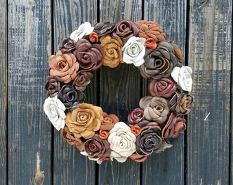 Wreath, Leather Flower Wreath