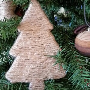 Christmas Ornament, Jute Rope Christmas Tree image 4