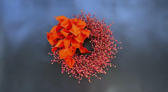 Orange and Yellow Berry Wreath, Fall Berry Wreath