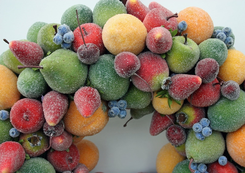 Christmas Wreath, Sugared Fruit Wreath image 3