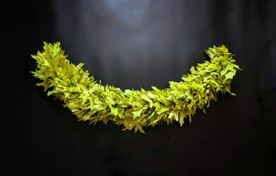 Preserved Green Oak Leaf Garland for Christmas or Thanksgiving